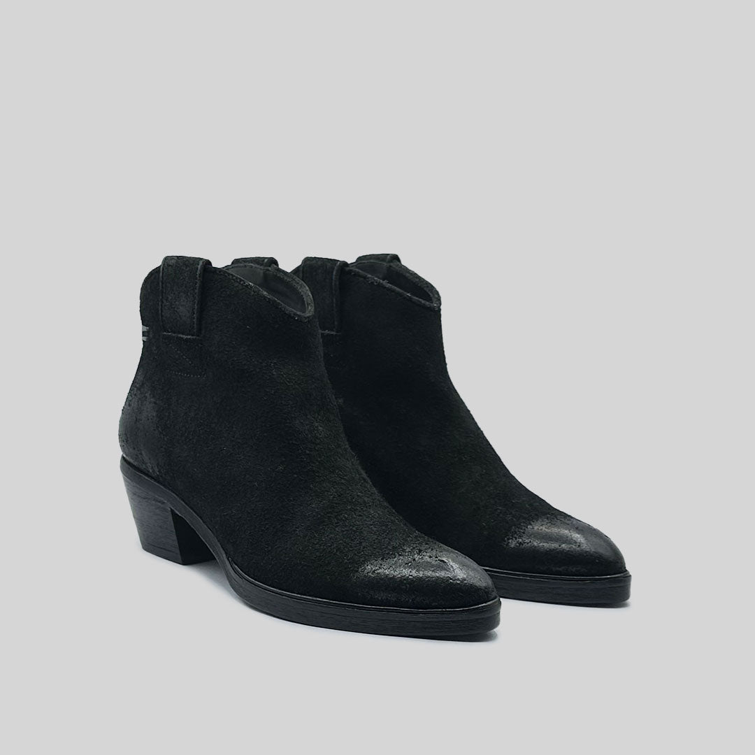 TRINITY waxed suede BLACK (SAMPLE) SIZE 37
