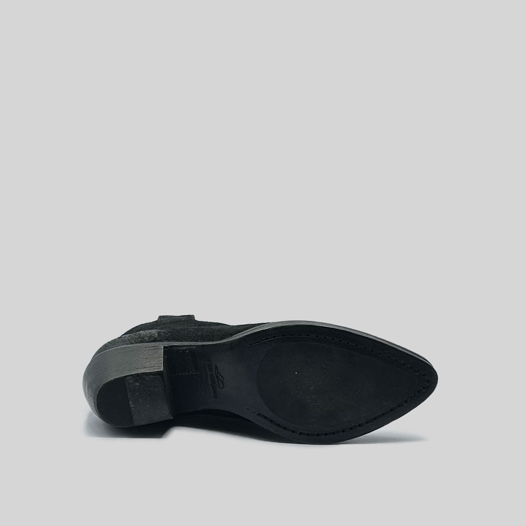 TRINITY waxed suede BLACK (SAMPLE) SIZE 37