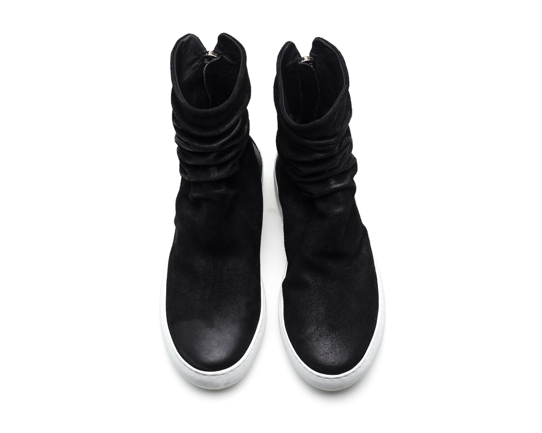 FARA waxed suede BLACK/WHITE (Sample) Size 37