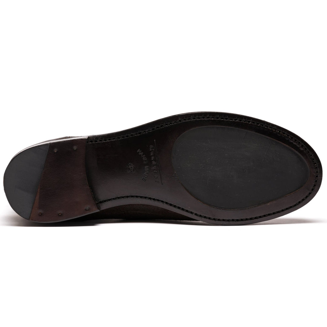 MARCO waxed suede - Dark brown