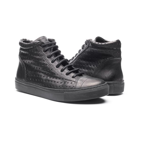 JORGE cross perforated BLACK (SAMPLE) SIZE 42