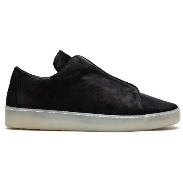 Riley Waxed Suede - Black/Transparent sole