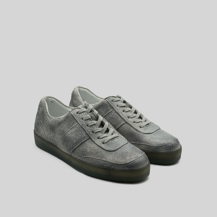 VISTI waxed suede WHITE