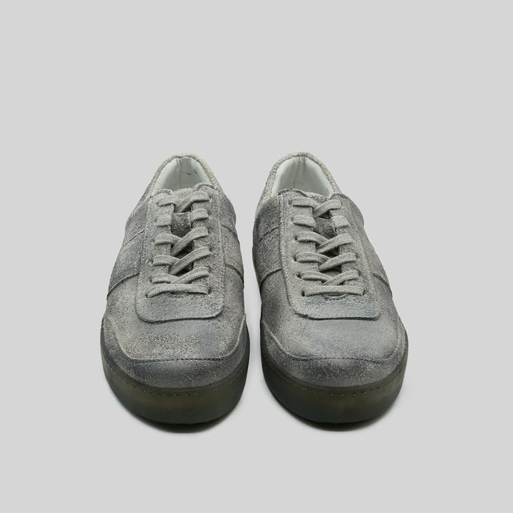 VISTI waxed suede WHITE