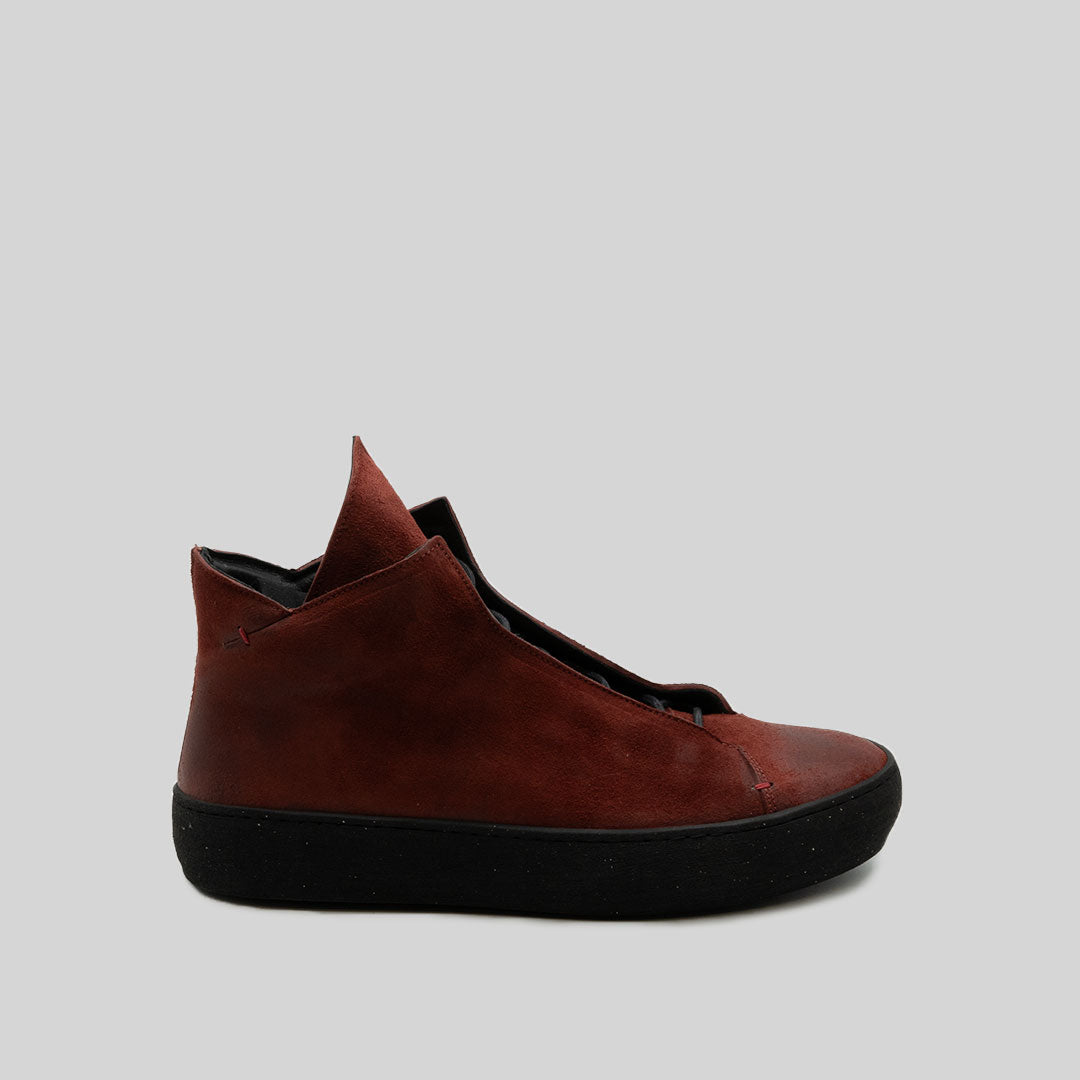 RENATO waxed suede OXBLOOD/BLACK