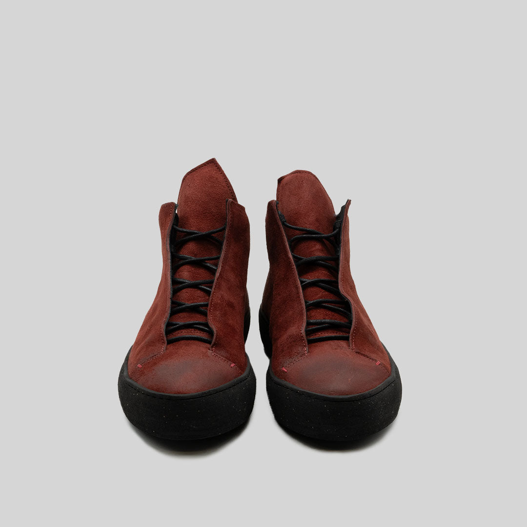 RENATO waxed suede OXBLOOD/BLACK