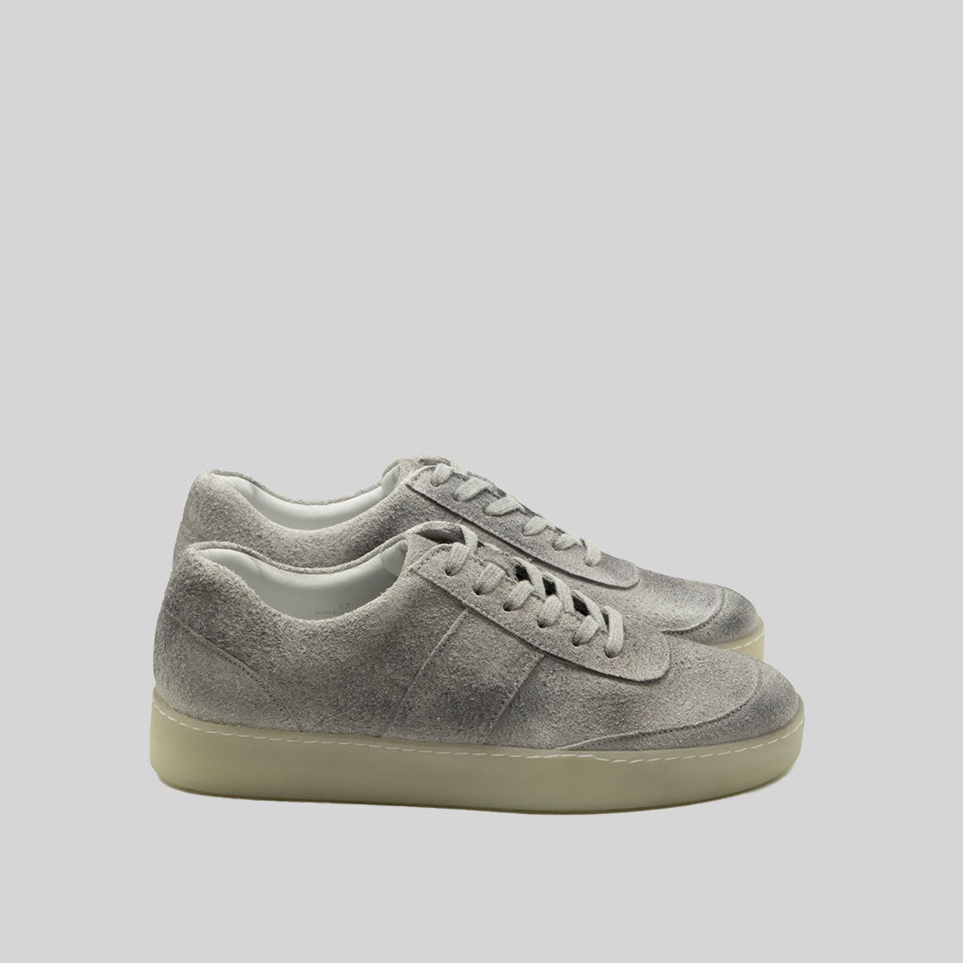 HALVOR waxed suede WHITE