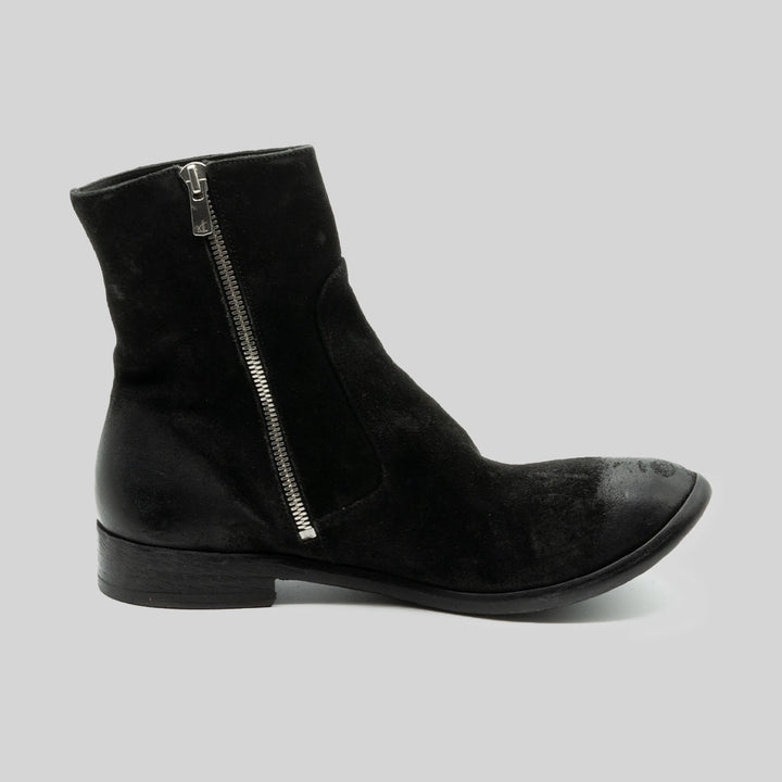 GAETANO waxed suede BLACK