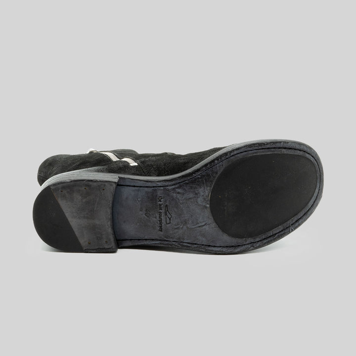 GAETANO waxed suede BLACK