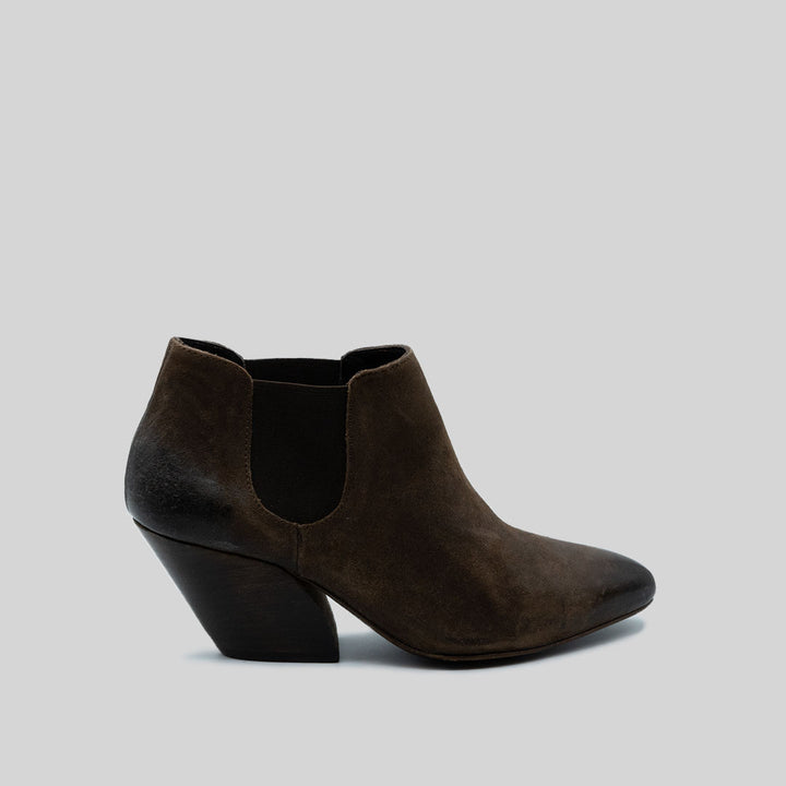 MARIELLA waxed suede TOBACCO