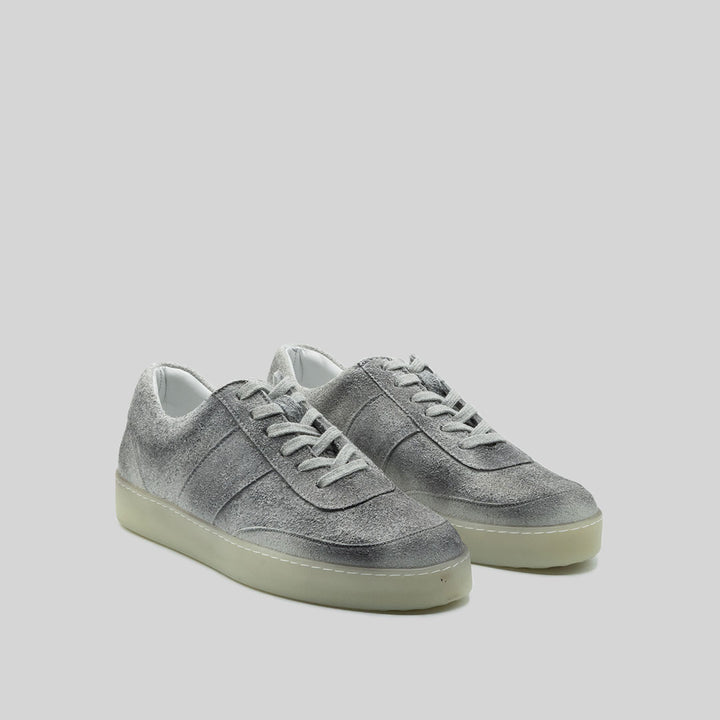 HALVOR waxed suede WHITE