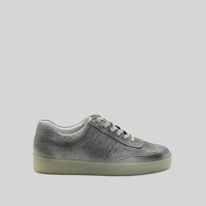 HALVOR waxed suede WHITE