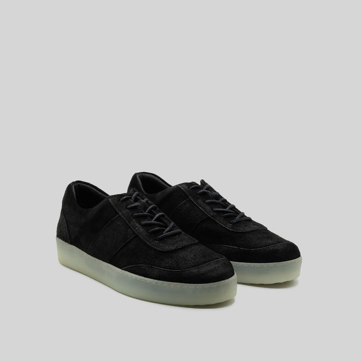 BROR waxed suede BLACK/TRANSPARENT