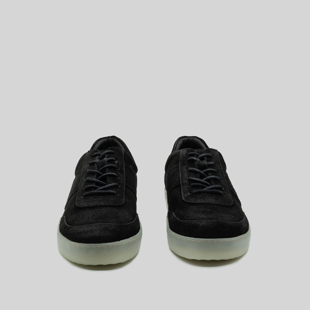 BROR waxed suede BLACK/TRANSPARENT