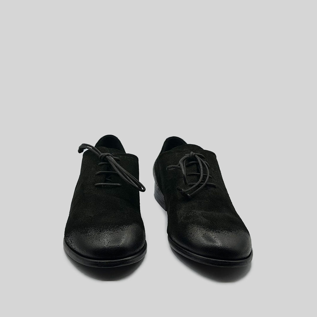 GILLI waxed suede BLACK