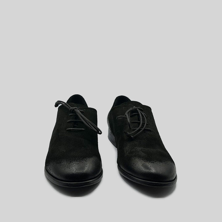 GILLI waxed suede BLACK