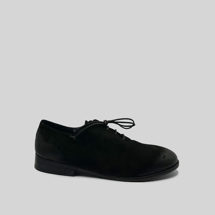 GILLI waxed suede BLACK