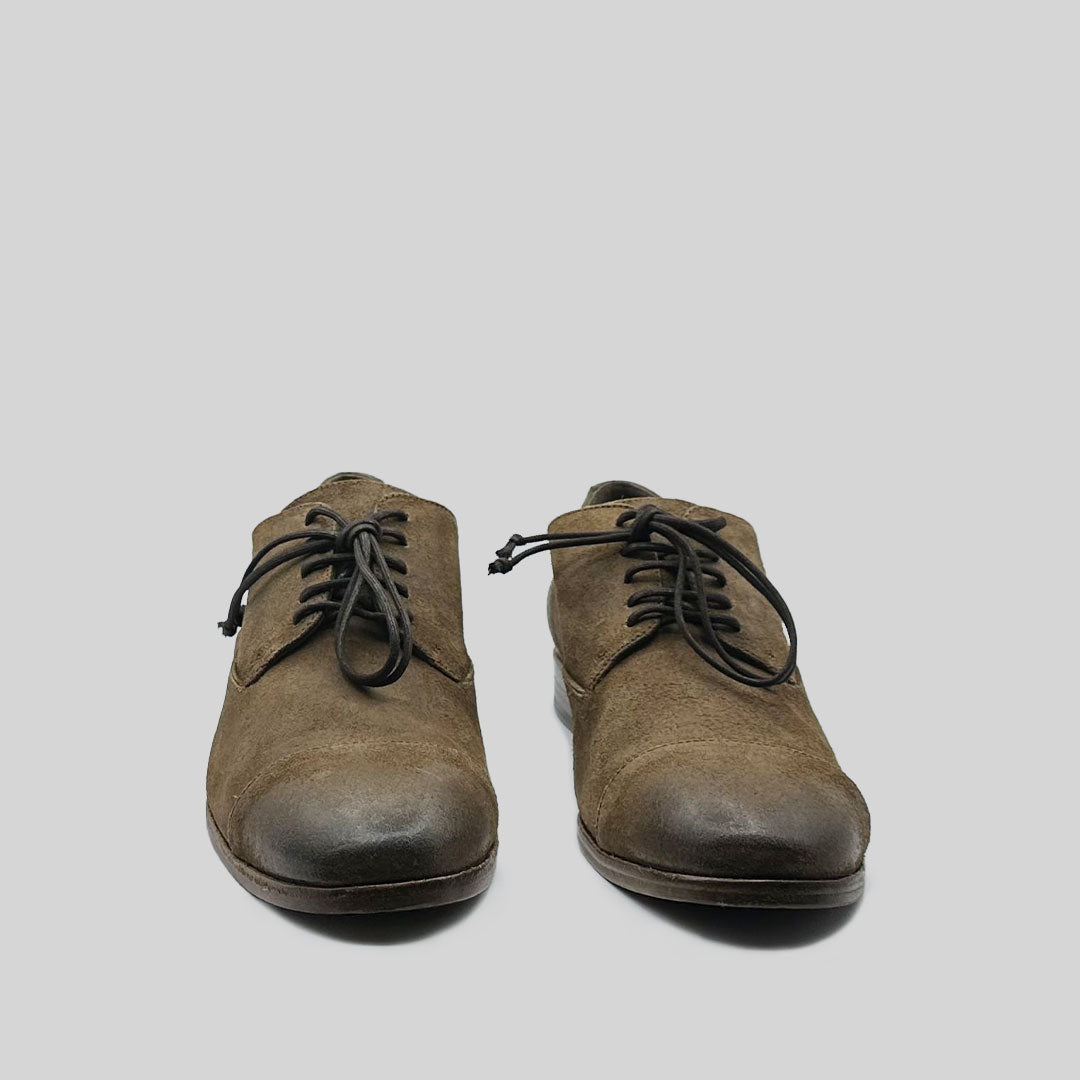 TOTO waxed suede TOBACCO