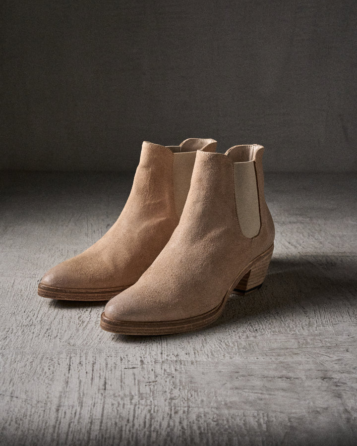 MARZIA waxed suede BEIGE