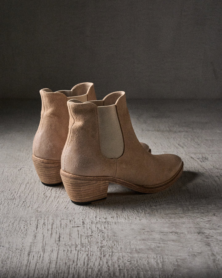 MARZIA waxed suede BEIGE
