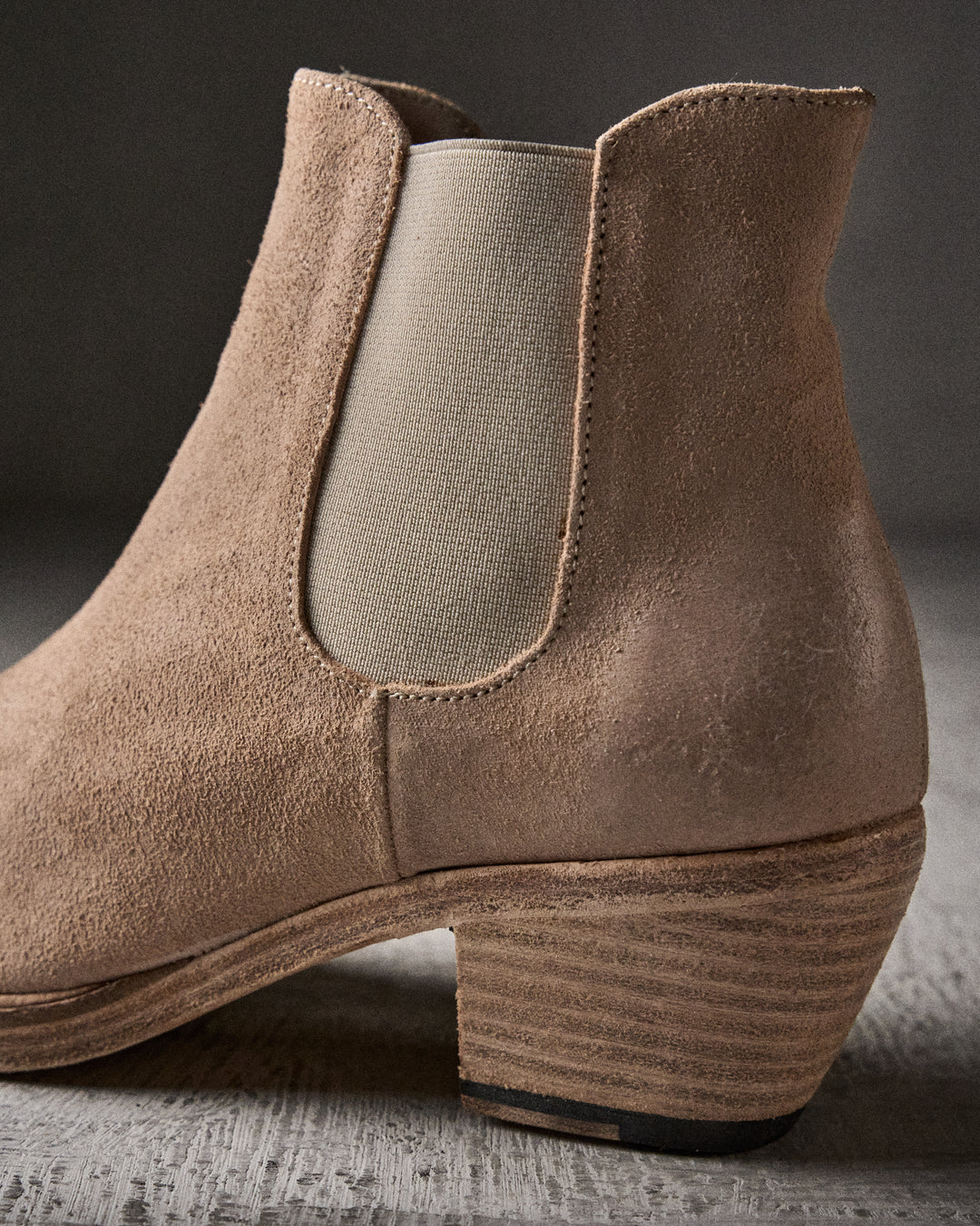 MARZIA waxed suede BEIGE