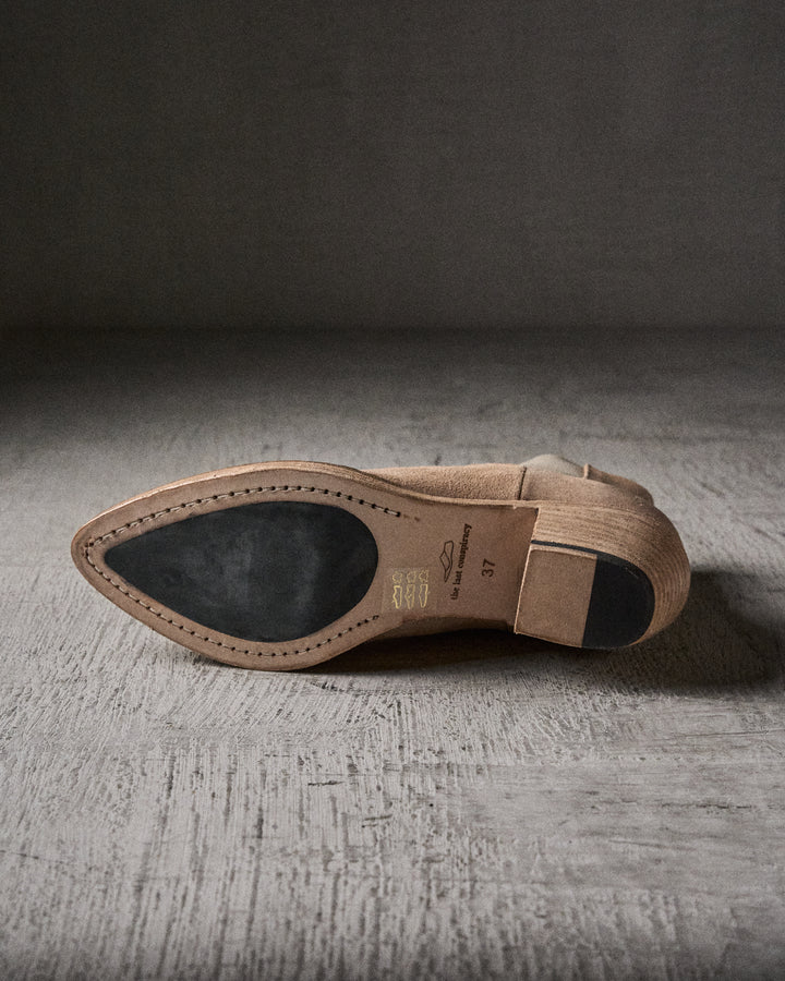 MARZIA waxed suede BEIGE