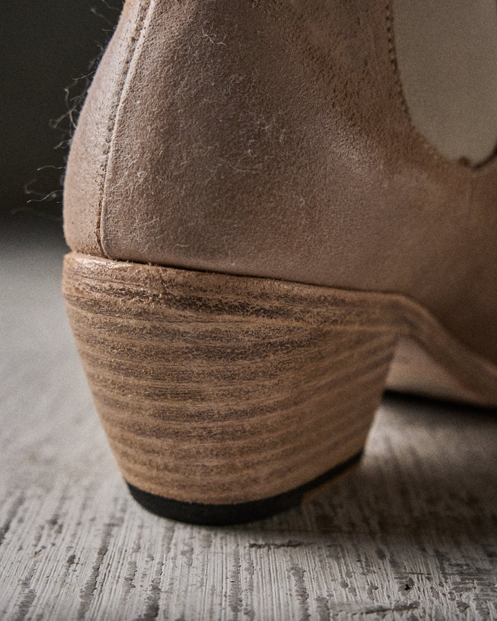 MARZIA waxed suede BEIGE