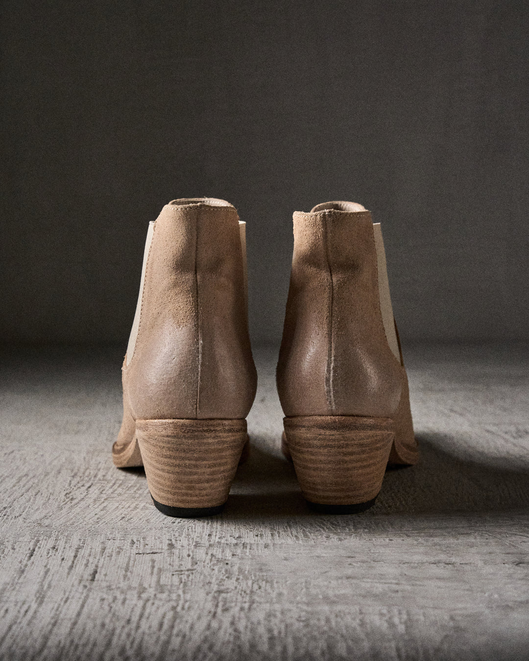 MARZIA waxed suede BEIGE