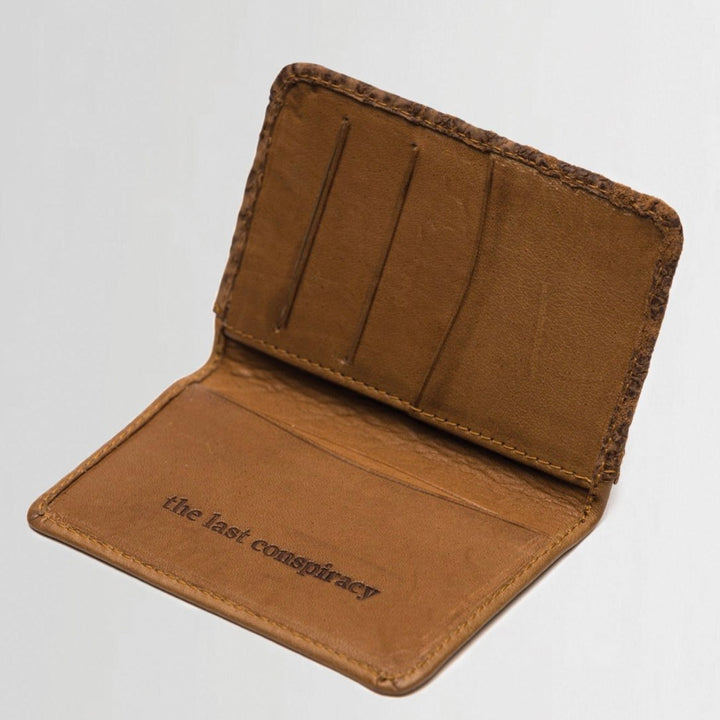 CARDWALLET waxed bonded CAMEL