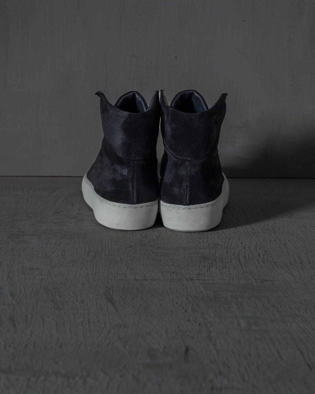 WALTER waxed suede BLACK/WHITE