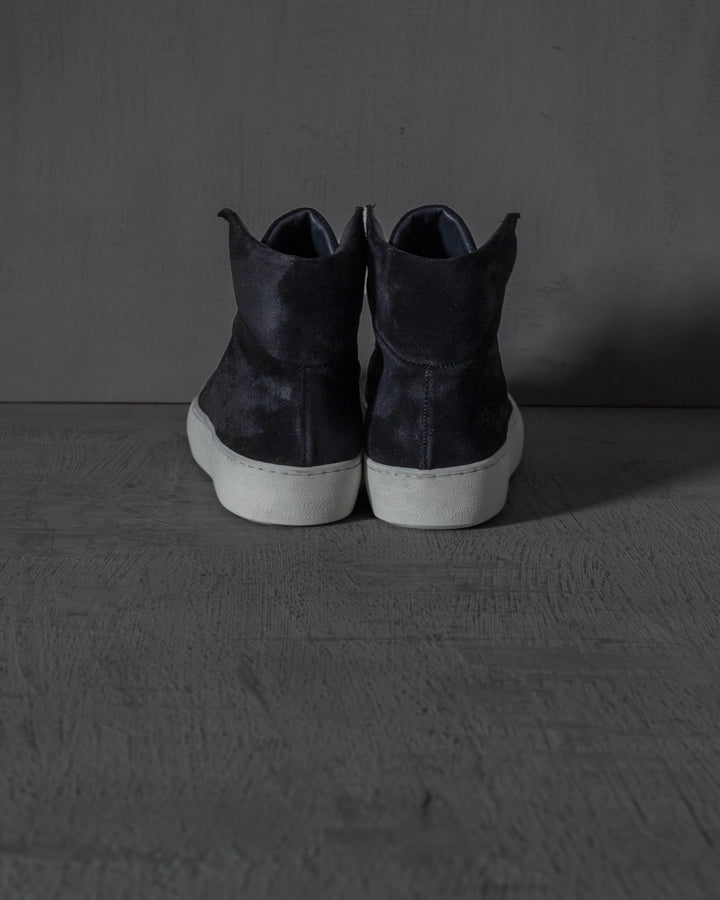 WALTER waxed suede BLACK/WHITE