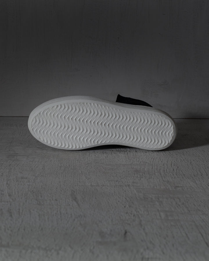 WALTER waxed suede BLACK/WHITE