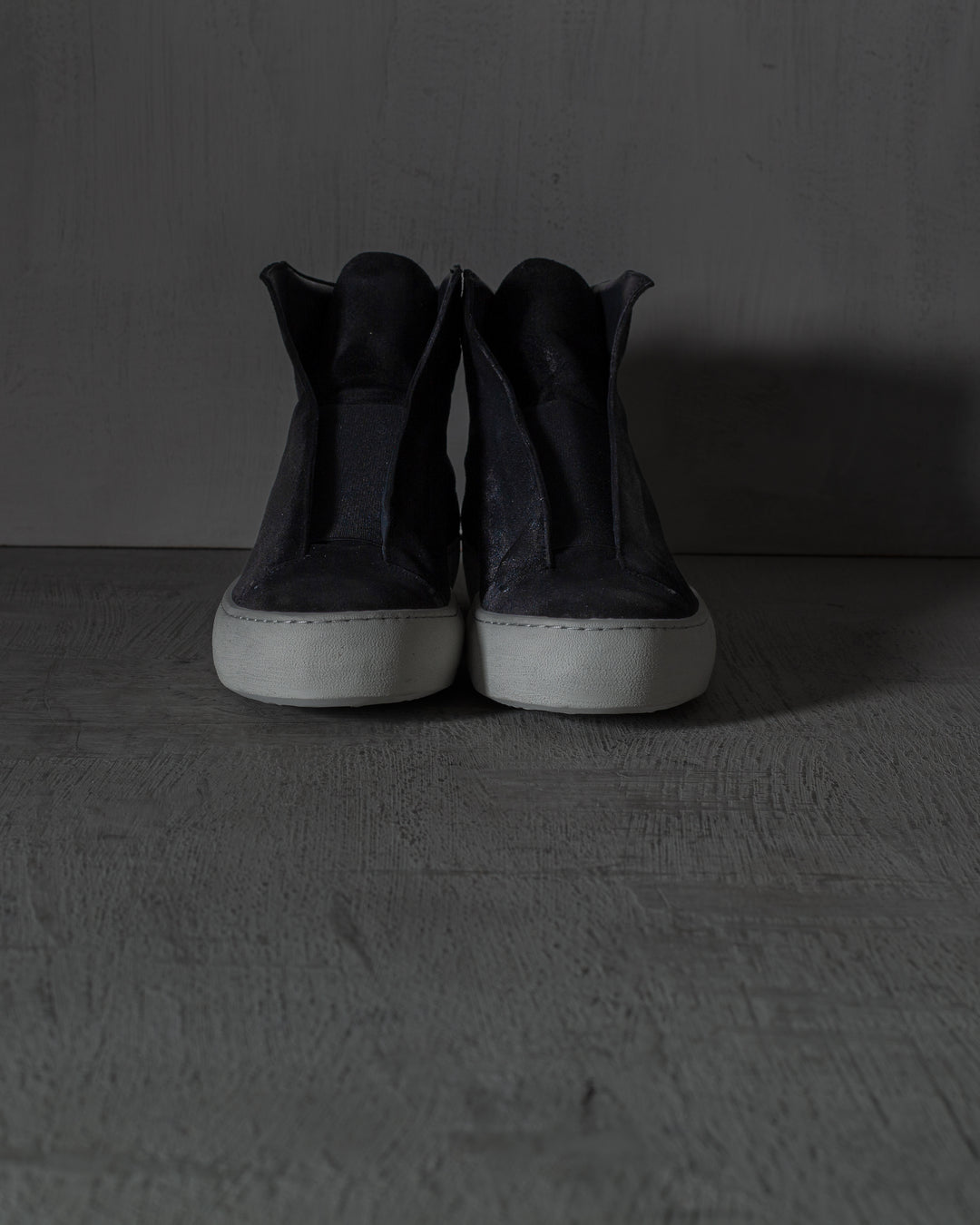 WALTER waxed suede BLACK/WHITE