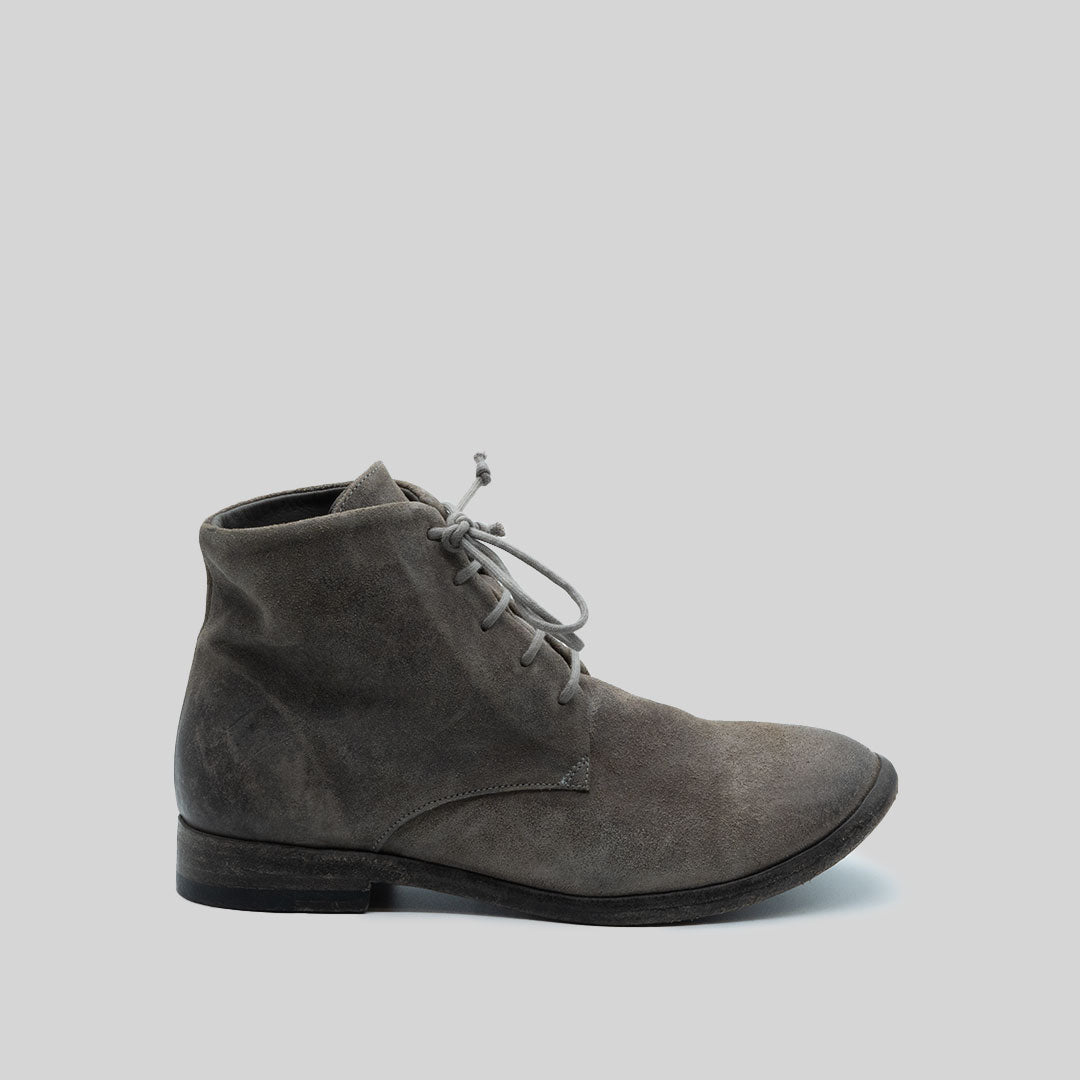 YUNA waxed suede DARK GREY