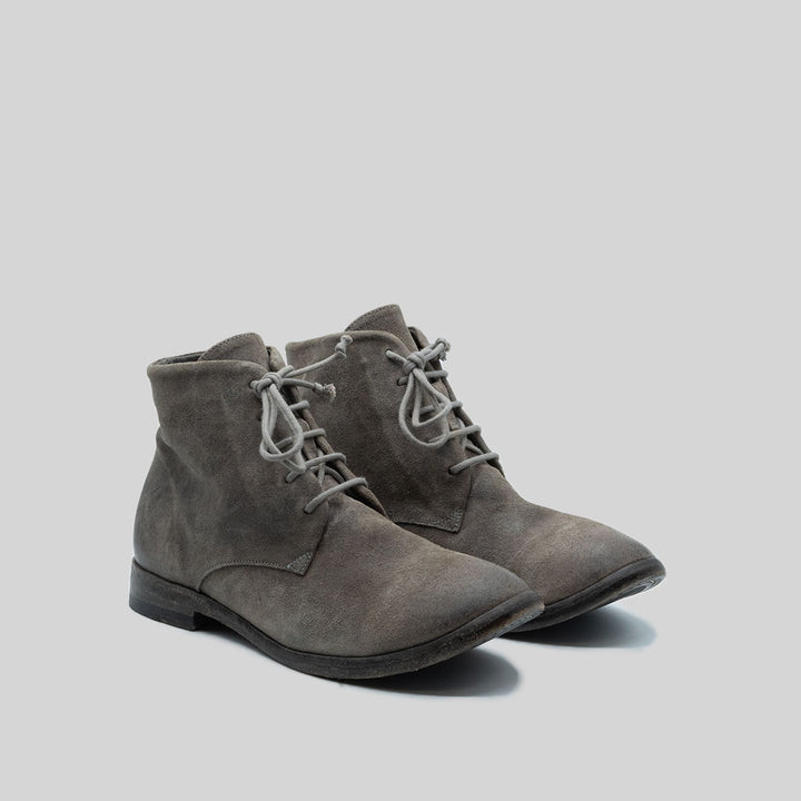 YUNA waxed suede DARK GREY