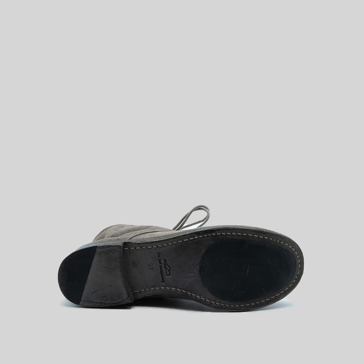 YUNA waxed suede DARK GREY