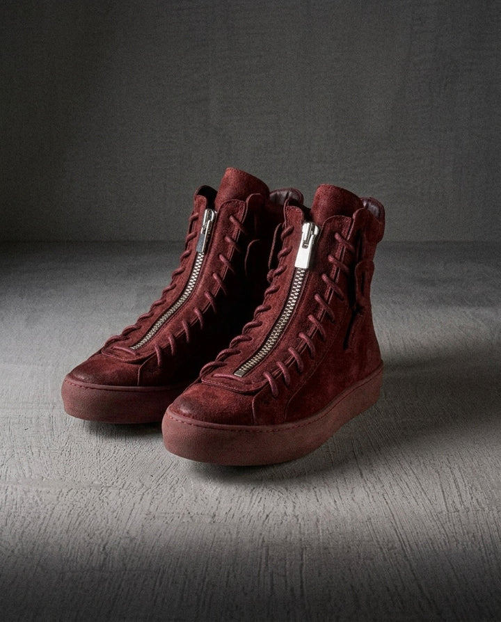 TARO waxed suede OXBLOOD