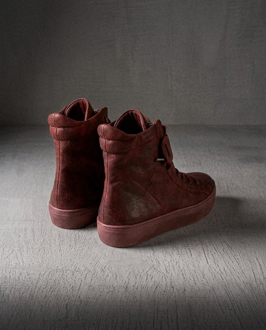TARO waxed suede OXBLOOD