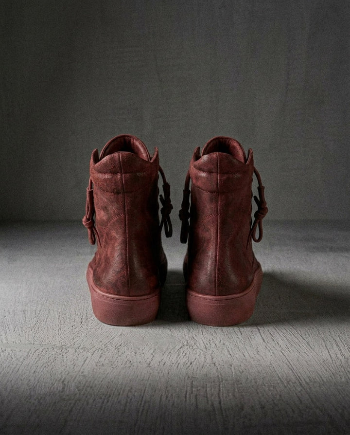 TARO waxed suede OXBLOOD