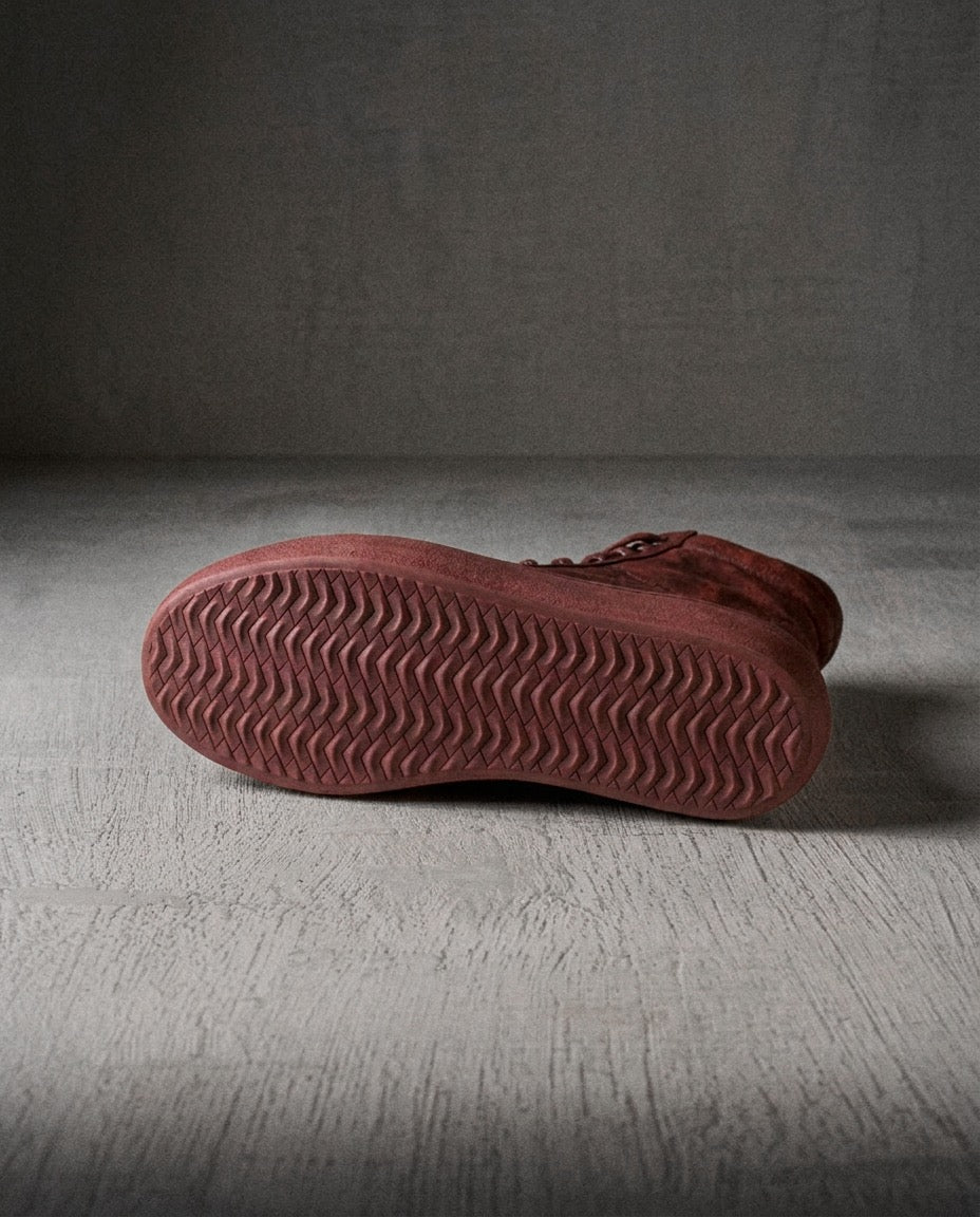 TARO waxed suede OXBLOOD