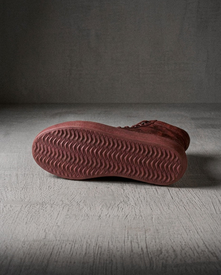 TARO waxed suede OXBLOOD