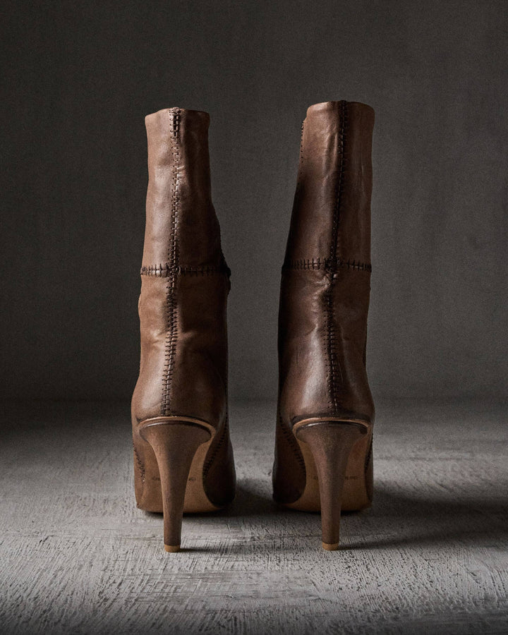 GREY mat TOBACCO boots by The Last Conspiracy – image 3