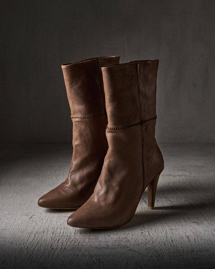 GREY mat TOBACCO boots by The Last Conspiracy – image 1