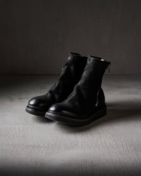NICOLITA Mat Vibram Black Leather Boots | The Last Conspiracy