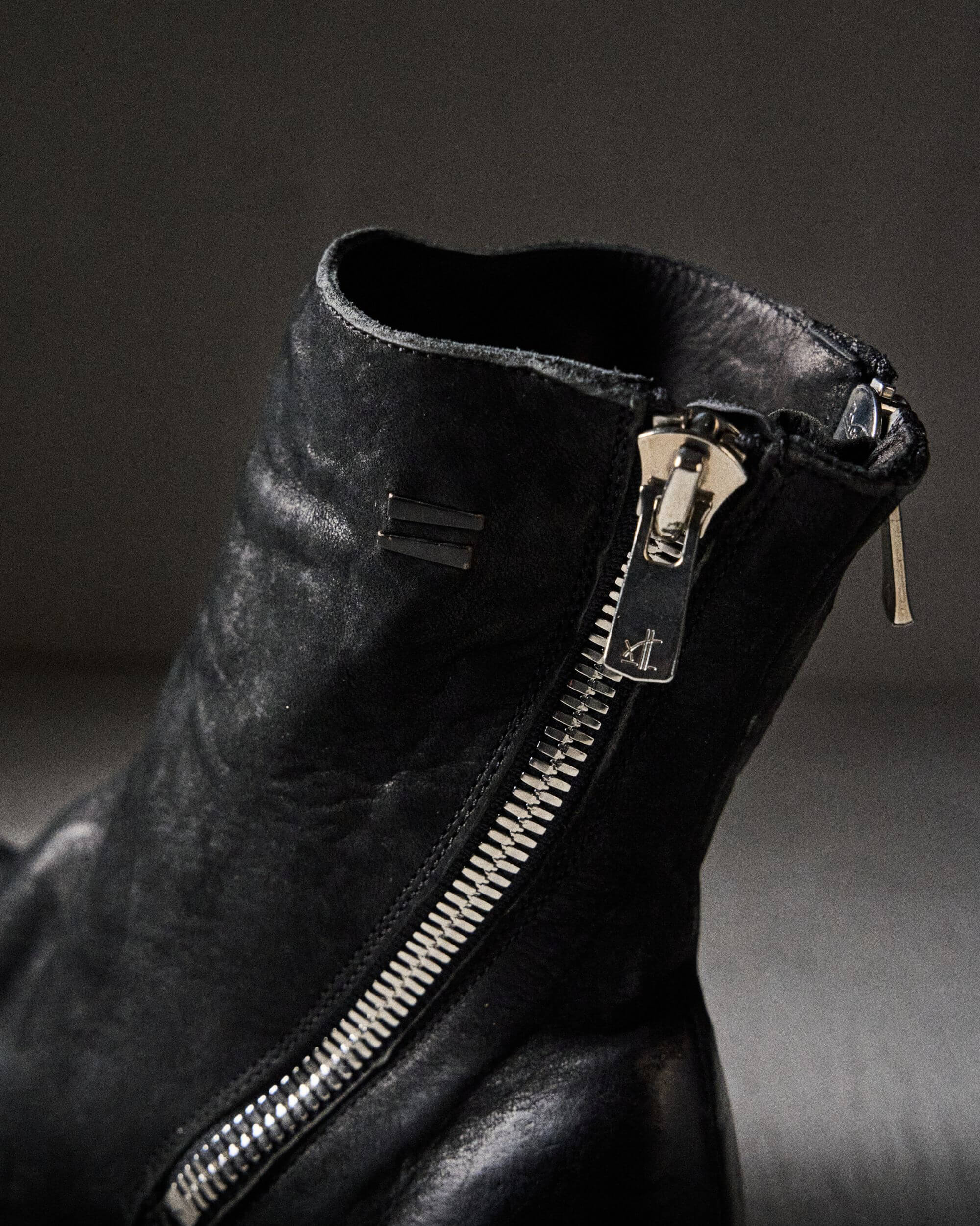 靴 the last conspiracy Double Zip Boots Nicolita Mat Vibram Black | Handcrafted Boots | The Last