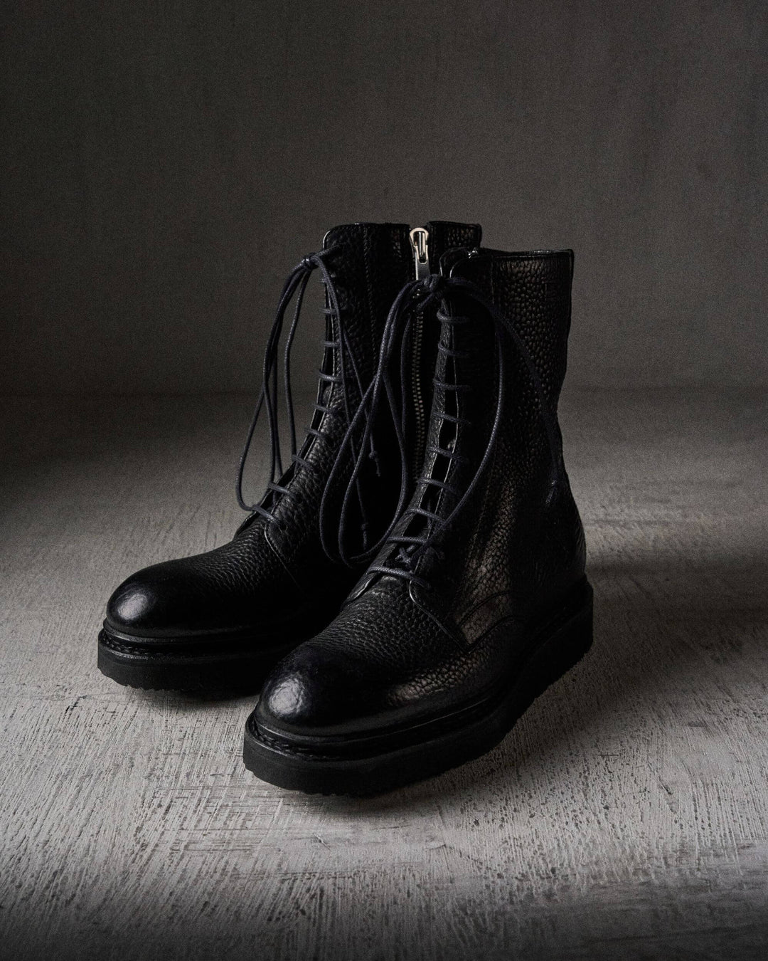 TORA grained BLACK VIBRAM boots by The Last Conspiracy – image 1