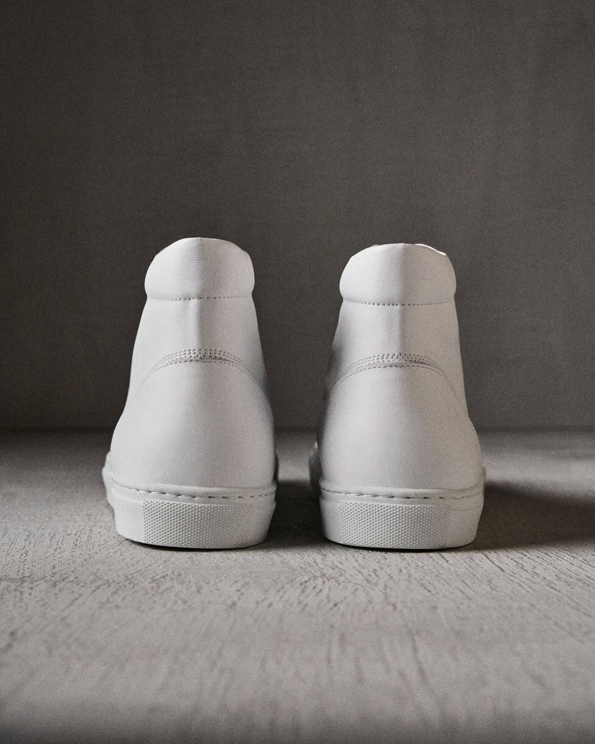 JORGE Clean Optical White Leather Boots | The Last Conspiracy