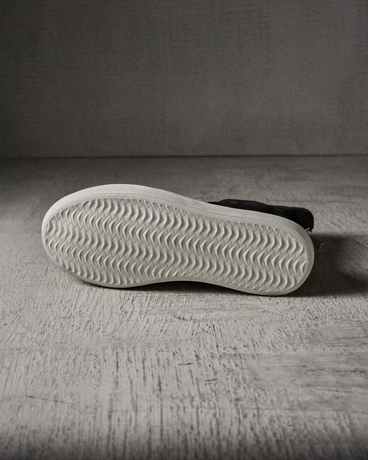 FARA waxed suede BLACK/WHITE