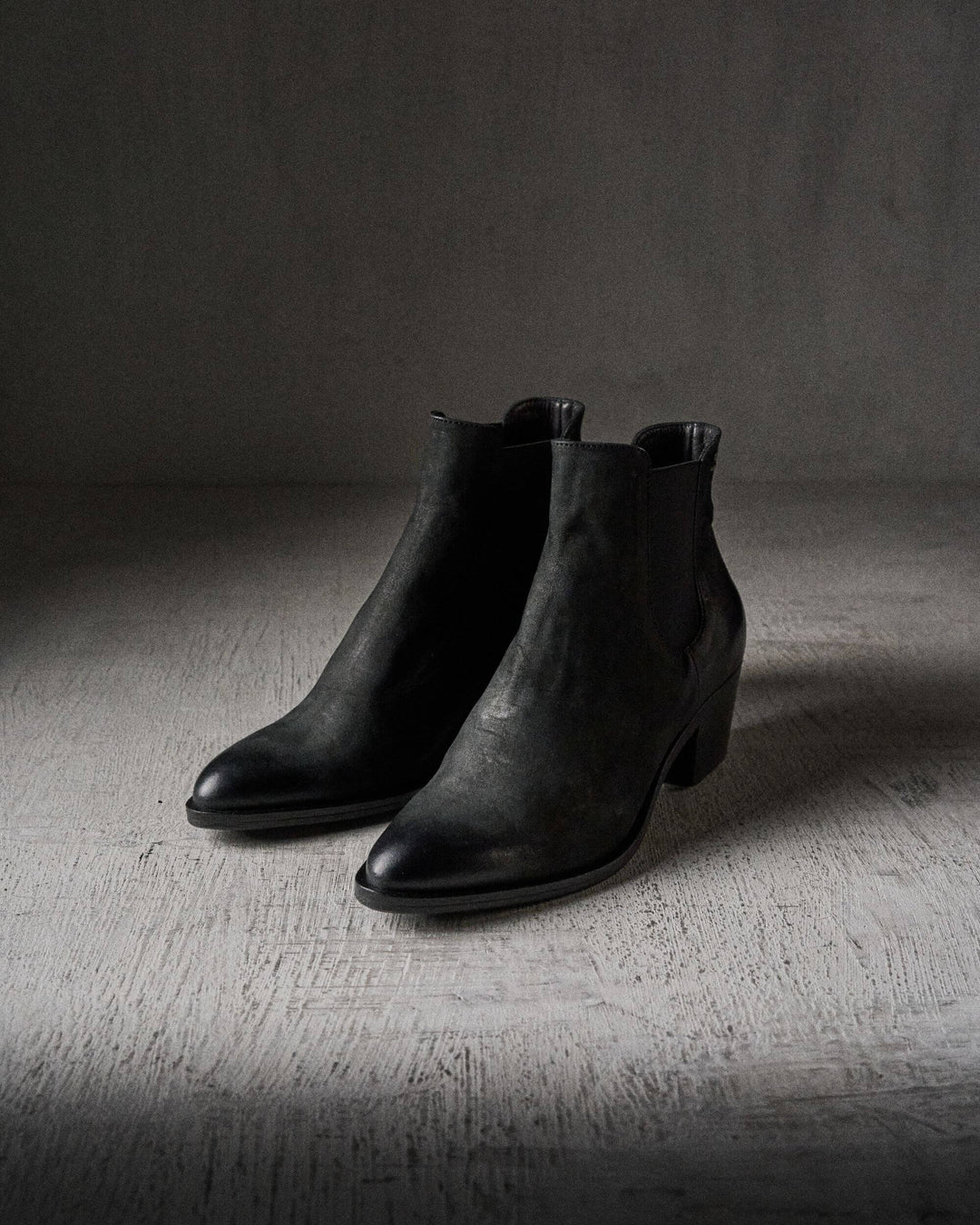 MARZIA waxed suede BLACK boots by The Last Conspiracy – image 1
