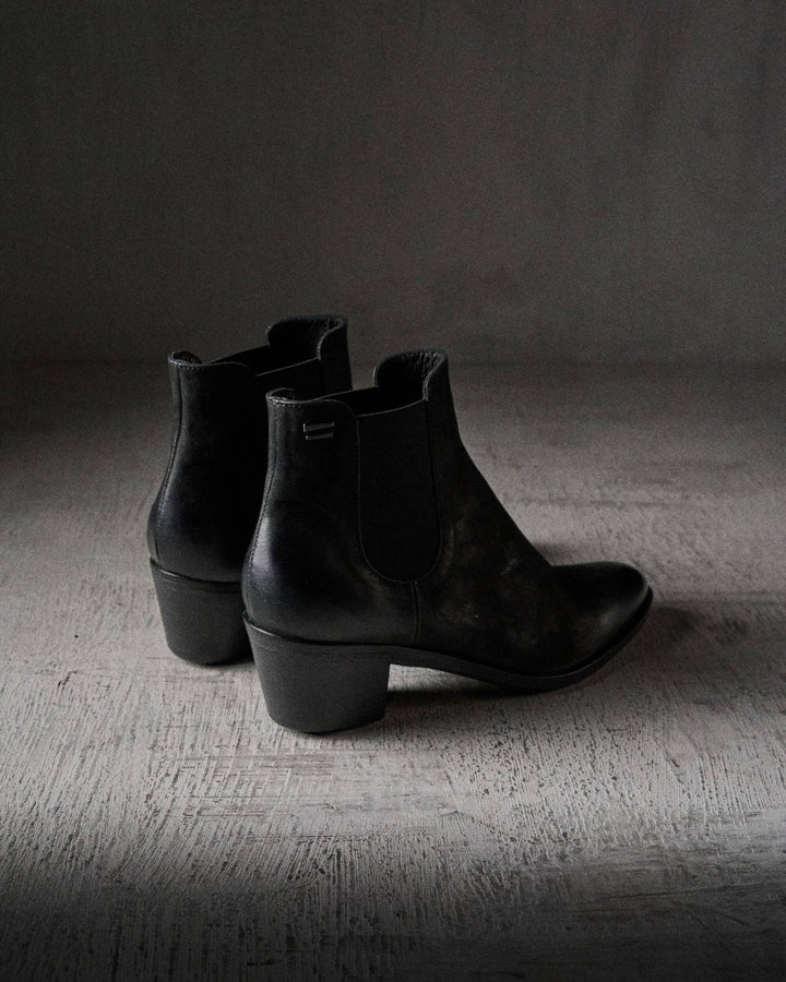 MARZIA waxed suede BLACK boots by The Last Conspiracy – image 3